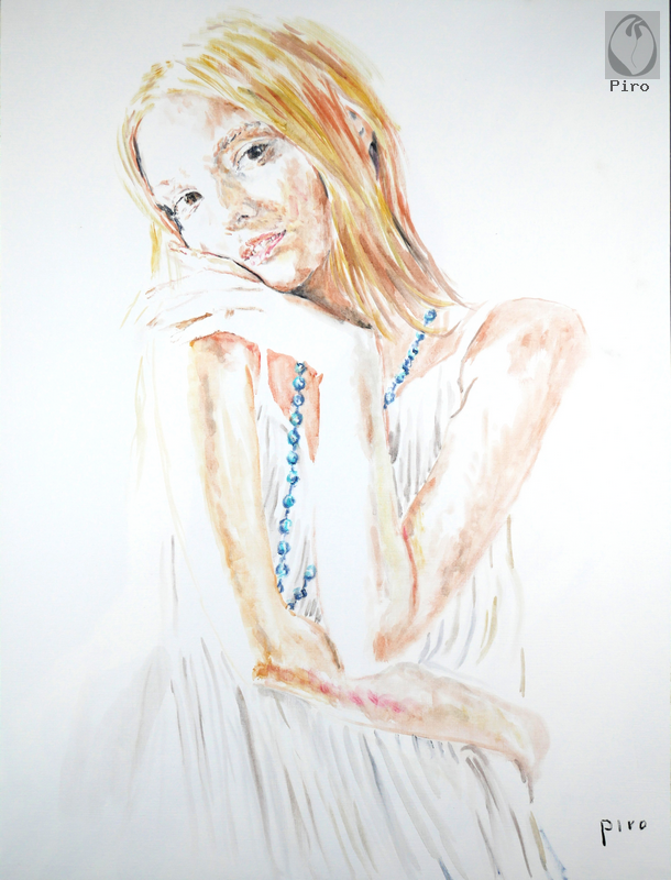 oil on paper - olio su carta di Piro